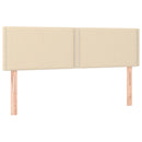 kontinentalseng med madras 140x190 cm stof cremefarvet