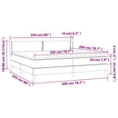 kontinentalseng med madras 200x200 cm stof cremefarvet
