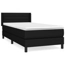 kontinentalseng med madras 90x200 cm stof sort