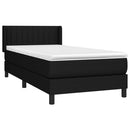 kontinentalseng med madras 90x190 cm stof sort