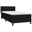 kontinentalseng med madras 90x190 cm stof sort
