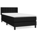kontinentalseng med madras 90x190 cm stof sort