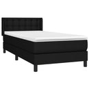 kontinentalseng med madras 90x190 cm stof sort