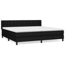 kontinentalseng med madras 200x200 cm stof sort