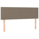kontinentalseng med madras 140x190 cm stof gråbrun