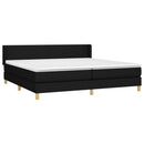 kontinentalseng med madras 200x200 cm stof sort