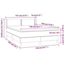 kontinentalseng med madras 140x190 cm stof sort