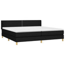 kontinentalseng med madras 200x200 cm stof sort