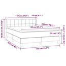 kontinentalseng med madras 140x200 cm stof sort