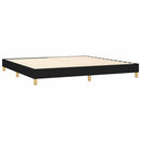 kontinentalseng med madras 200x200 cm stof sort
