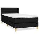 kontinentalseng med madras 80x200 cm stof sort
