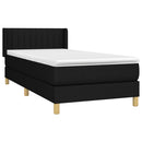 kontinentalseng med madras 80x200 cm stof sort