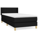 kontinentalseng med madras 100x200 cm stof sort