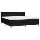kontinentalseng med madras 160x200 cm stof sort