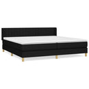 kontinentalseng med madras 200x200 cm stof sort