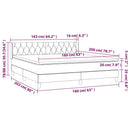 kontinentalseng med madras 160x200 cm stof sort