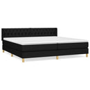 kontinentalseng med madras 200x200 cm stof sort