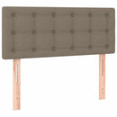kontinentalseng med madras 80x200 cm stof gråbrun