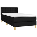 kontinentalseng med madras 90x190 cm stof sort