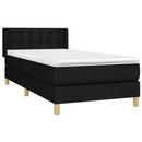 kontinentalseng med madras 90x190 cm stof sort