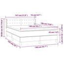 kontinentalseng med madras 140x190 cm stof sort