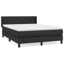 kontinentalseng med madras 140x190 cm kunstlæder sort