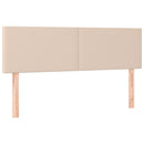 kontinentalseng 140x190 cm kunstlæder cappuccinofarvet