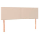 kontinentalseng 140x190 cm kunstlæder cappuccinofarvet