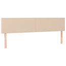 kontinentalseng 200x200 cm kunstlæder cappuccinofarvet