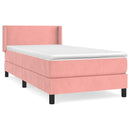 kontinentalseng med madras 90x190 cm fløjl pink