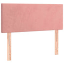kontinentalseng med madras 90x190 cm fløjl pink
