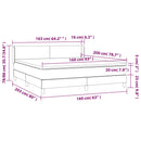 kontinentalseng med madras 160x200 cm fløjl lysegrå