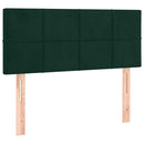 kontinentalseng med madras 90x190 cm fløjl mørkegrøn