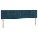 kontinentalseng med madras 200x200 cm fløjl mørkeblå