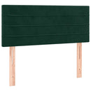 kontinentalseng med madras 80x200 cm fløjl mørkegrøn