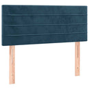 kontinentalseng med madras 90x200 cm fløjl mørkeblå