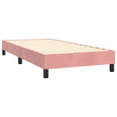 kontinentalseng med madras 90x200 cm fløjl lyserød