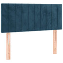 kontinentalseng med madras 80x200 cm fløjl mørkeblå