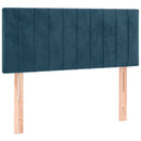 kontinentalseng med madras 90x200 cm fløjl mørkeblå