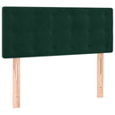 kontinentalseng med madras 90x200 cm fløjl mørkegrøn