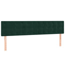 kontinentalseng med madras 200x200 cm fløjl mørkegrøn