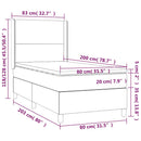 kontinentalseng med madras 80x200 cm stof sort