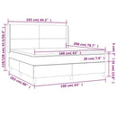 kontinentalseng med madras 160x200 cm stof sort