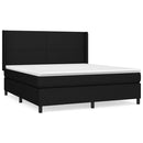 kontinentalseng med madras 180x200 cm stof sort