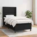 kontinentalseng med madras 80x200 cm stof sort