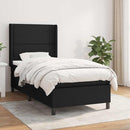 kontinentalseng med madras 90x200 cm stof sort