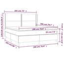 kontinentalseng med madras 180x200 cm stof sort