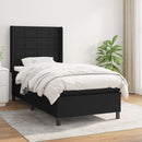 kontinentalseng med madras 80x200 cm stof sort