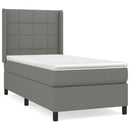 kontinentalseng med madras 90x190 cm stof mørkegrå