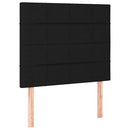 kontinentalseng med madras 90x200 cm stof sort